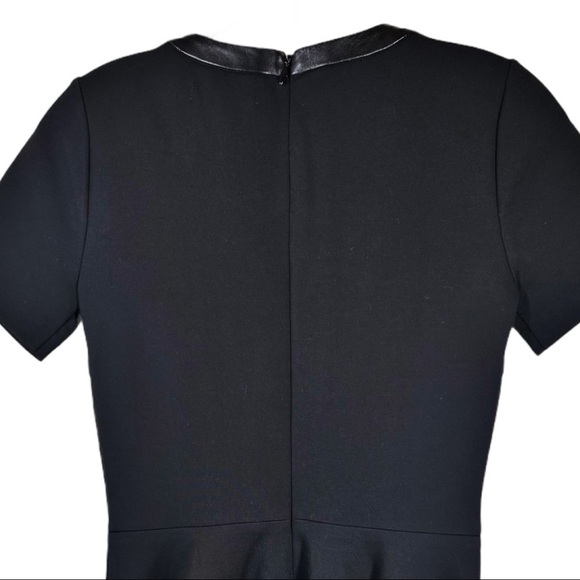 MADEWELL Black Fit & Flare Leather Trim Mini Dress, Size XS - Picture 7 of 16